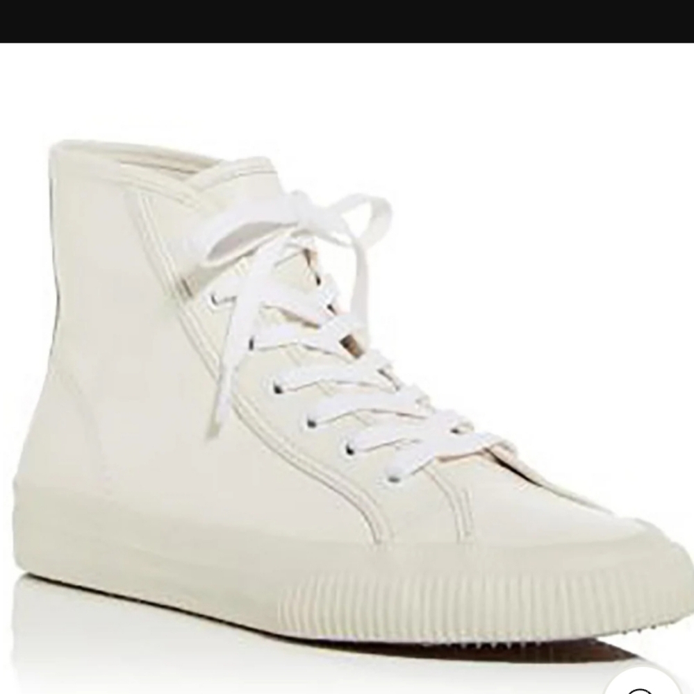 RE/DONE 90S HIGH TOP LEATHER SNEAKERS